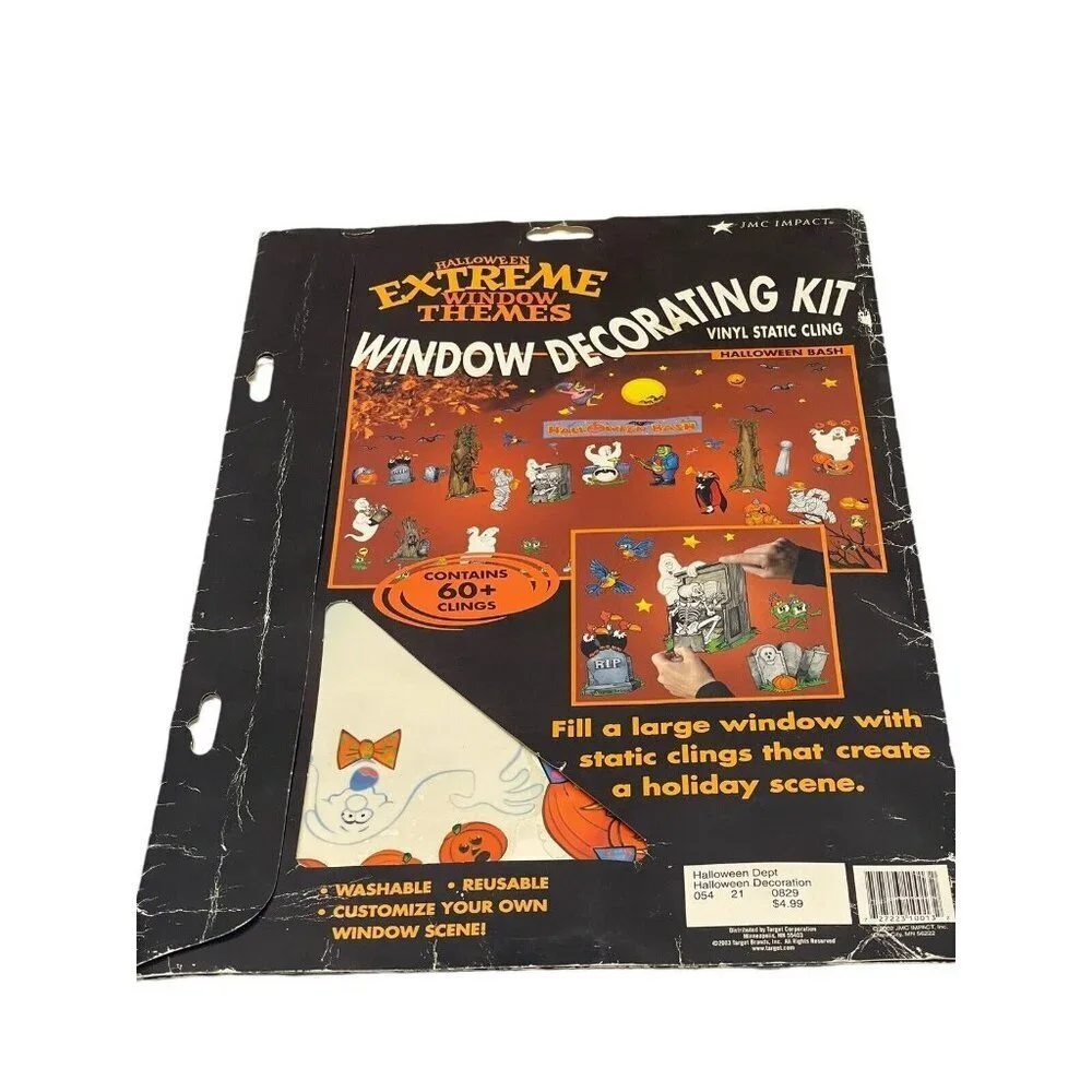 Halloween Cling Vinyl Y2K Window Decorating Kit 2003 ViNTAGE TARGET